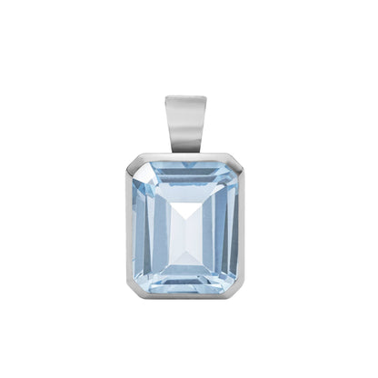 Warren Aquamarine Pendant in 14k Gold (March)