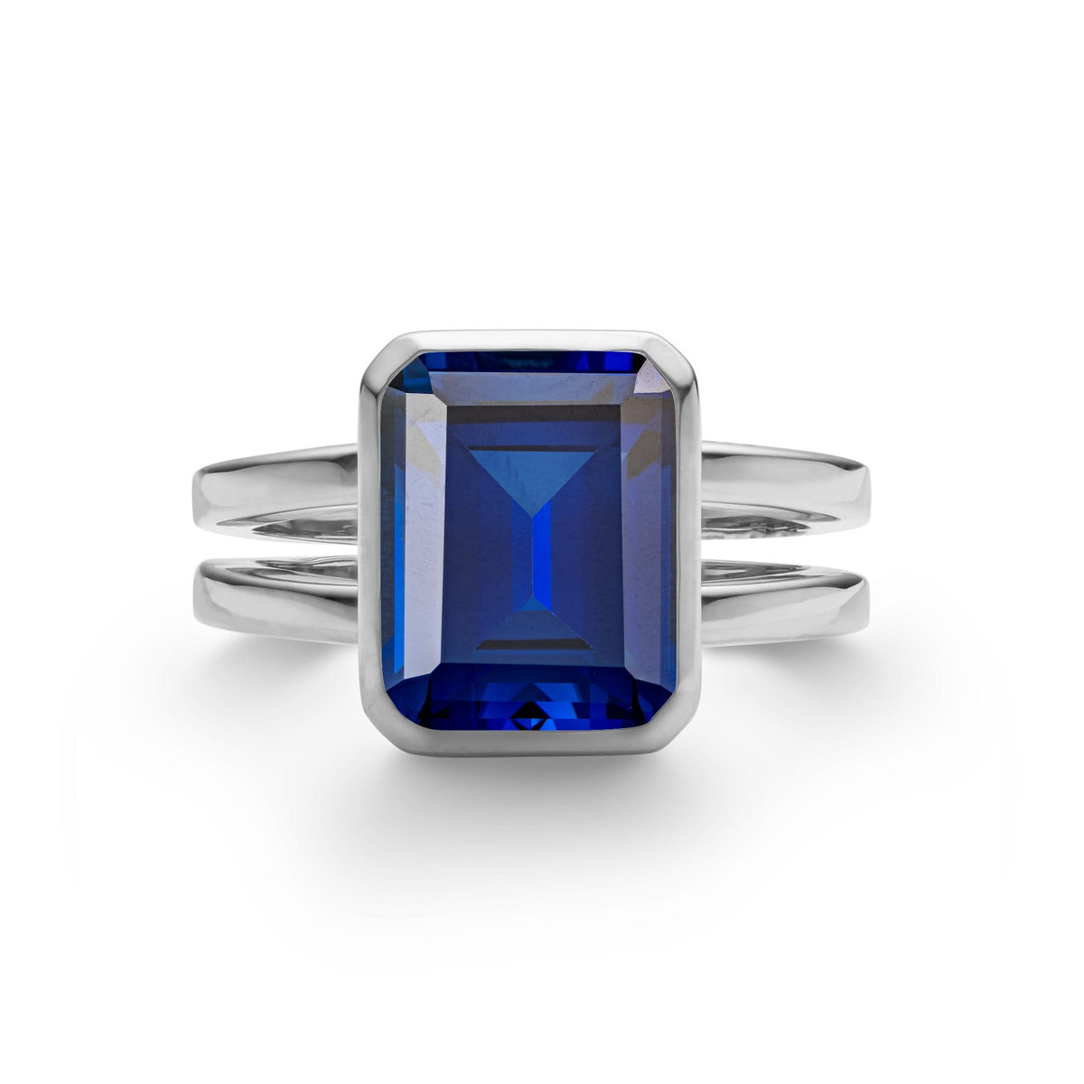 Warren Vertical Sapphire Ring in 14k Gold (September)