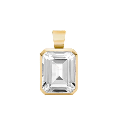 Warren White Topaz Pendant in 14k Gold (April)