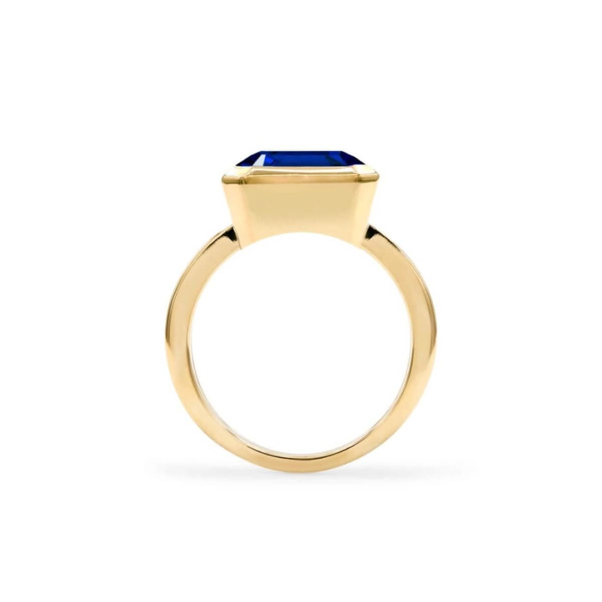 Warren Horizontal Sapphire Ring in 14k Gold (September)