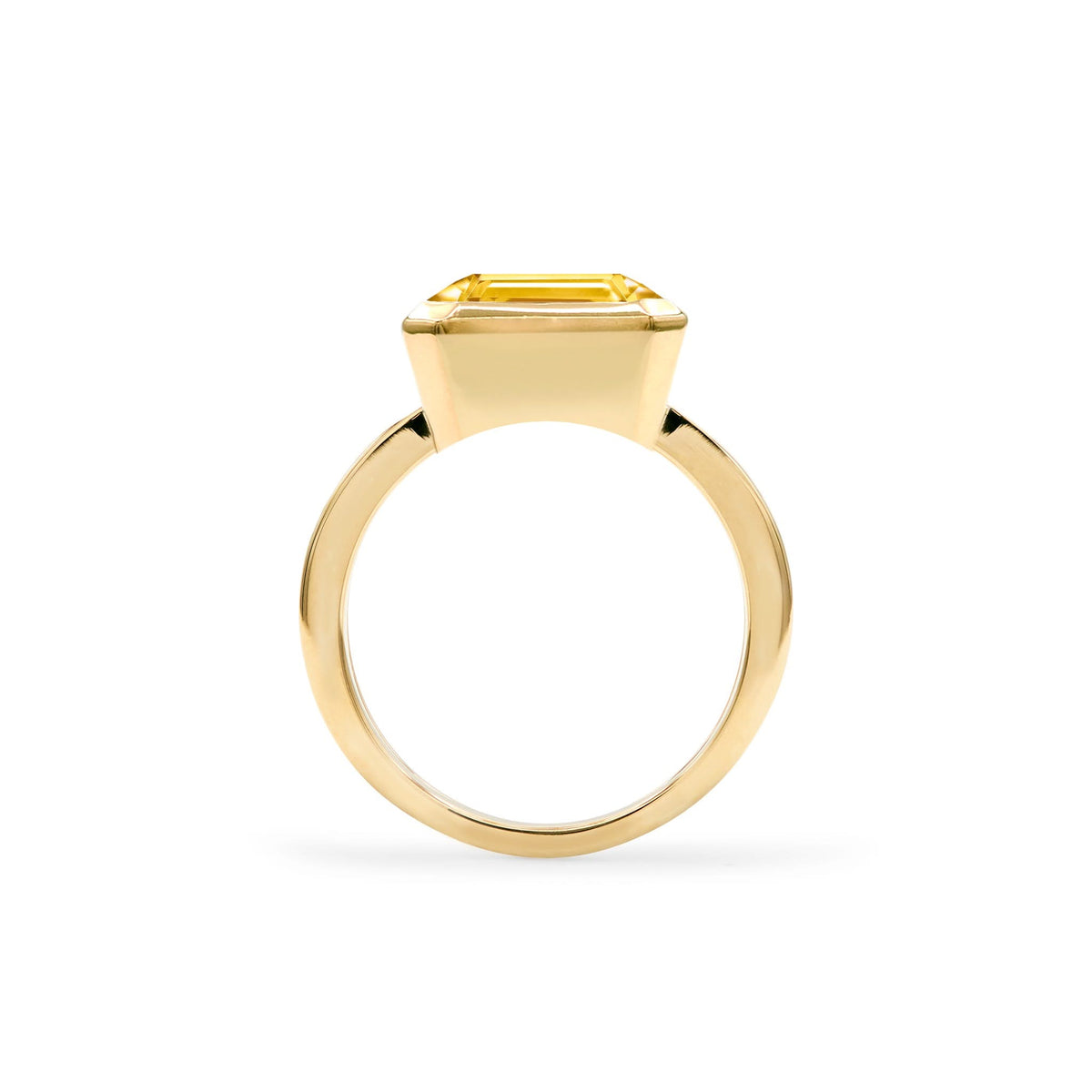 Warren Horizontal Citrine Ring in 14k Gold (November)
