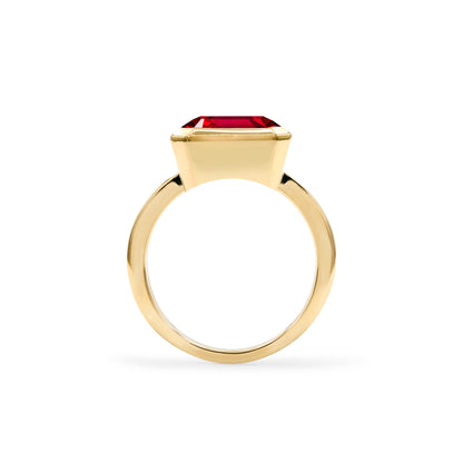 Warren Horizontal Ruby Ring in 14k Gold (July)