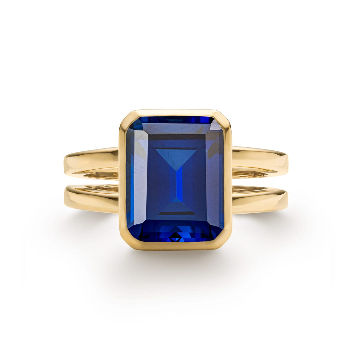 Warren Vertical Sapphire Ring in 14k Gold (September)