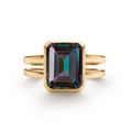Warren Vertical Alexandrite Ring in 14k Gold (June)