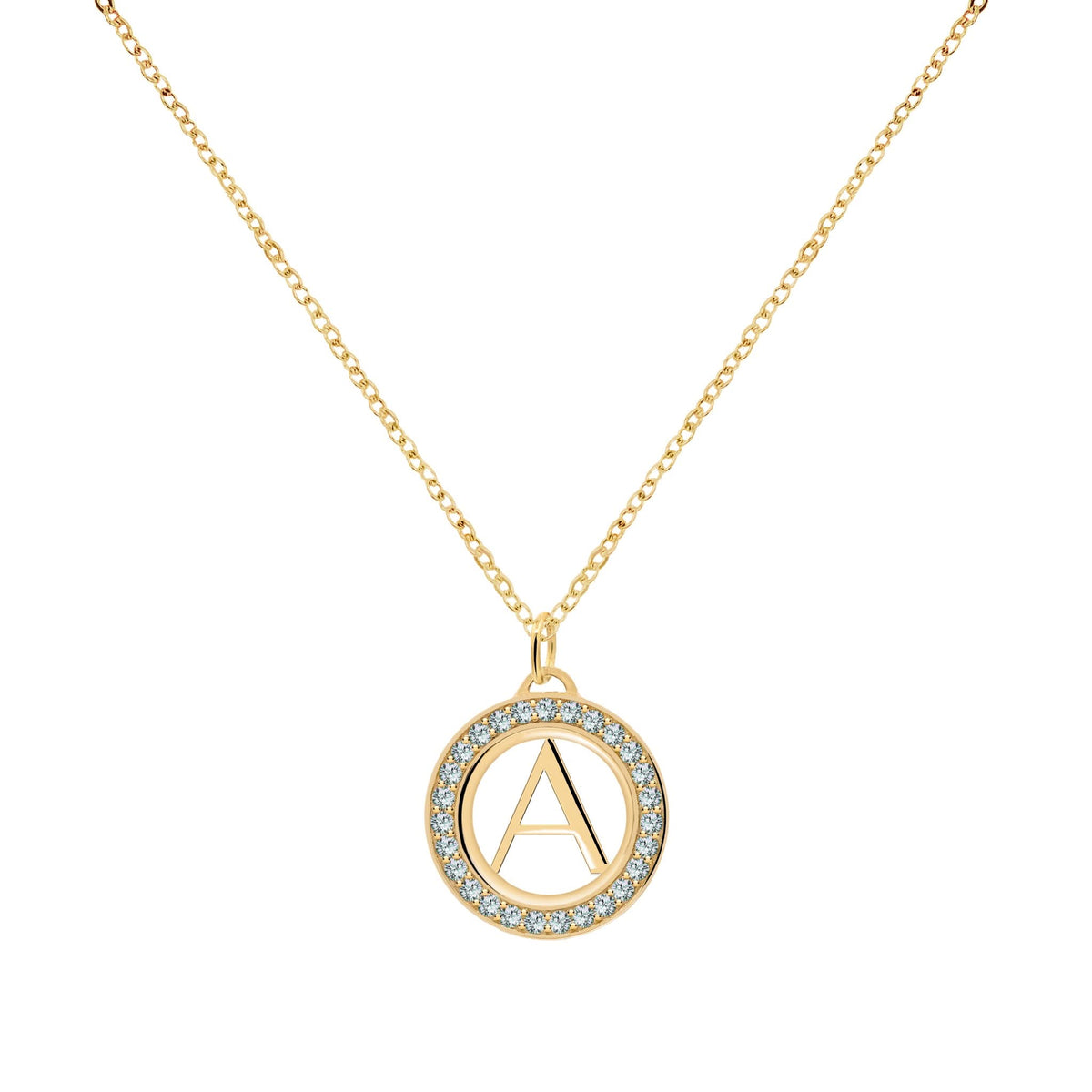 Letter & Alexandrite Pendant in 14k Gold (June)