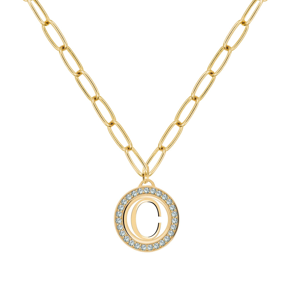 Letter & Alexandrite Pendant in 14k Gold (June)