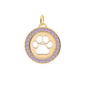 Paw & Amethyst Pendant in 14k Gold (February)