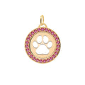 Paw & Ruby Pendant in 14k Gold (July)