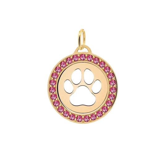 Paw & Ruby Pendant in 14k Gold (July)