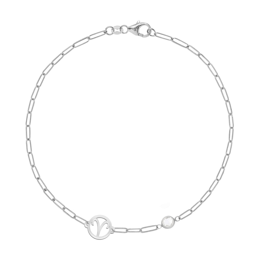 Aries & Birthstone Bracelet on Adelaide Mini in 14k Gold