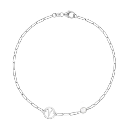 Aries & Birthstone Bracelet on Adelaide Mini in 14k Gold