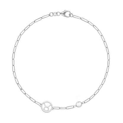 Taurus & Birthstone Bracelet on Adelaide Mini in 14k Gold