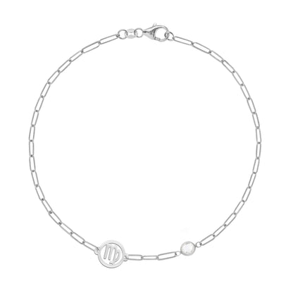 Virgo & Birthstone Bracelet on Adelaide Mini in 14k Gold