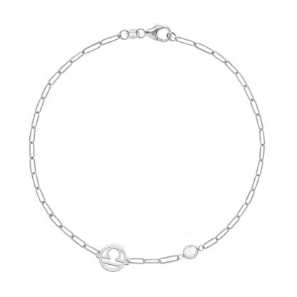 Libra & Birthstone Bracelet on Adelaide Mini in 14k Gold