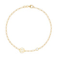 Aquarius & Birthstone Bracelet on Adelaide Mini in 14k Gold