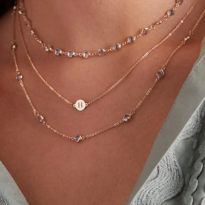 Newport Aquamarine Necklace in 14k Gold (March)