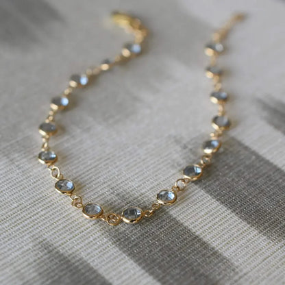 Newport Aquamarine Bracelet in 14k Gold (March)
