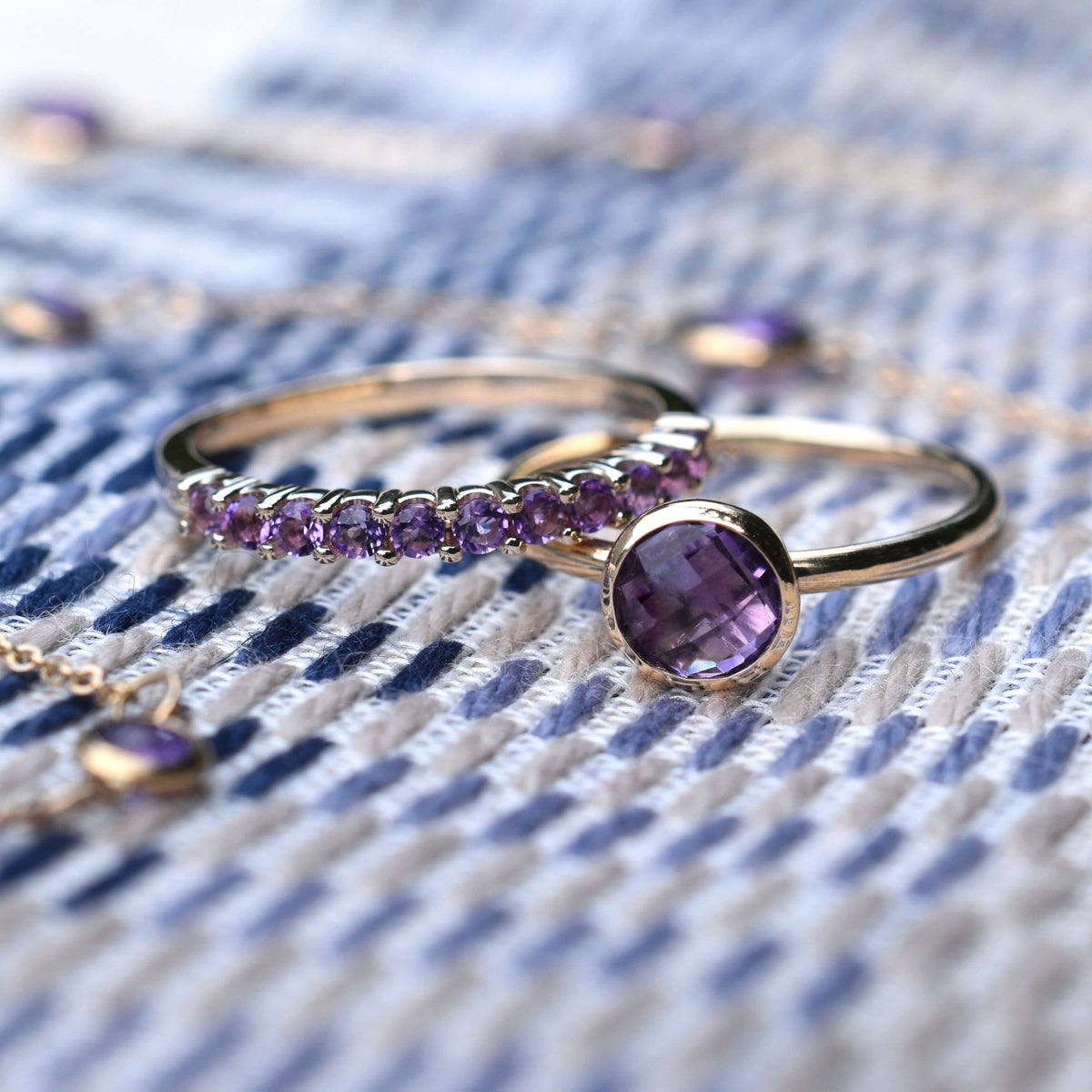 Grand Amethyst Ring in 14k Gold (February)