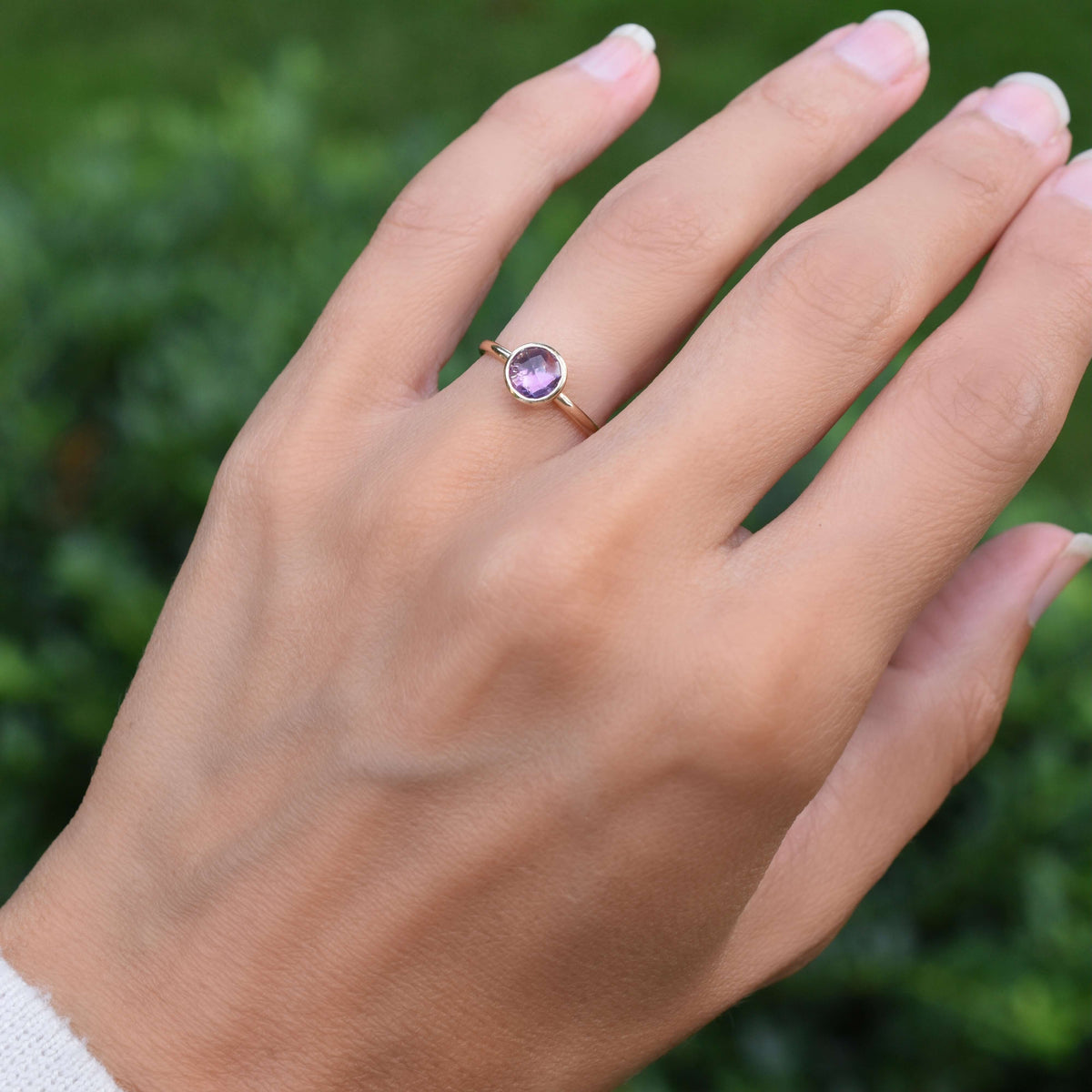 Grand Amethyst Ring in 14k Gold (February)