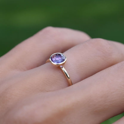 Grand Amethyst Ring in 14k Gold (February)