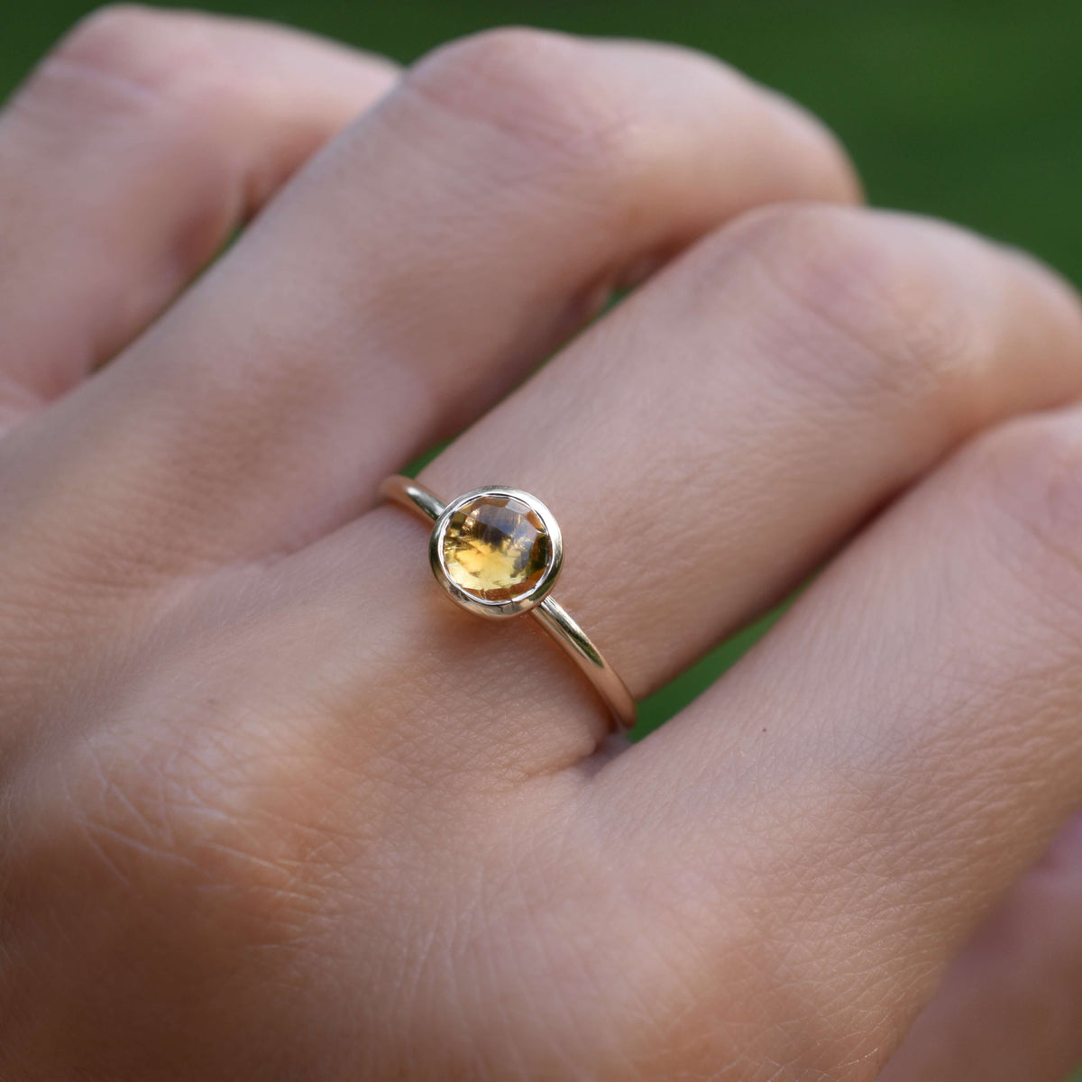 Grand Citrine Ring in 14k Gold (November)