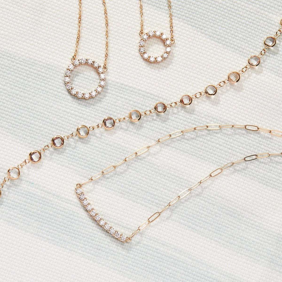 Rosecliff Diamond Bar Adelaide Mini Necklace in 14k Gold