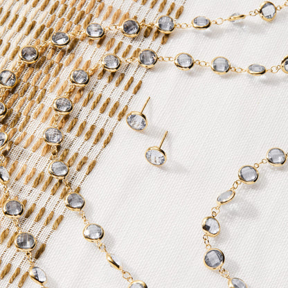 Newport Grand Aquamarine Necklace in 14k Gold (March)