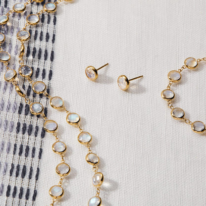 Newport Grand Moonstone Bracelet in 14k Gold (June)