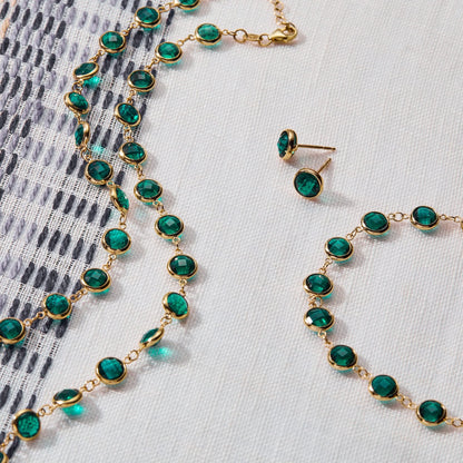Newport Grand Emerald Bracelet in 14k Gold (May)