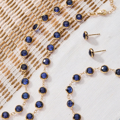 Newport Grand Sapphire Bracelet in 14k Gold (September)
