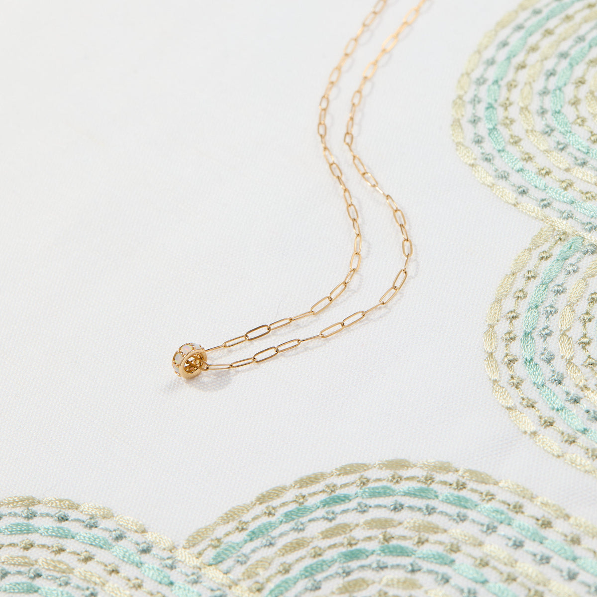 Rosecliff Opal Bead in 14k Gold (October)