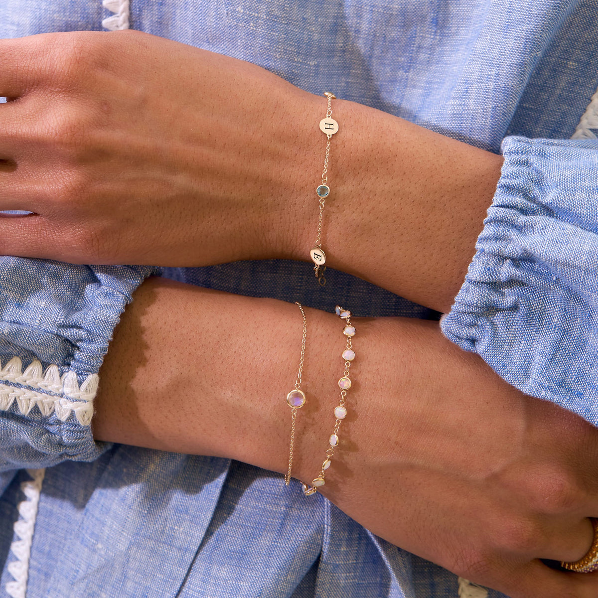 Newport Birthstone Bracelet in 14k Gold
