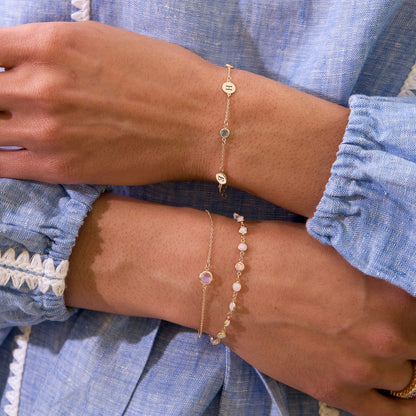 Newport Birthstone Bracelet in 14k Gold