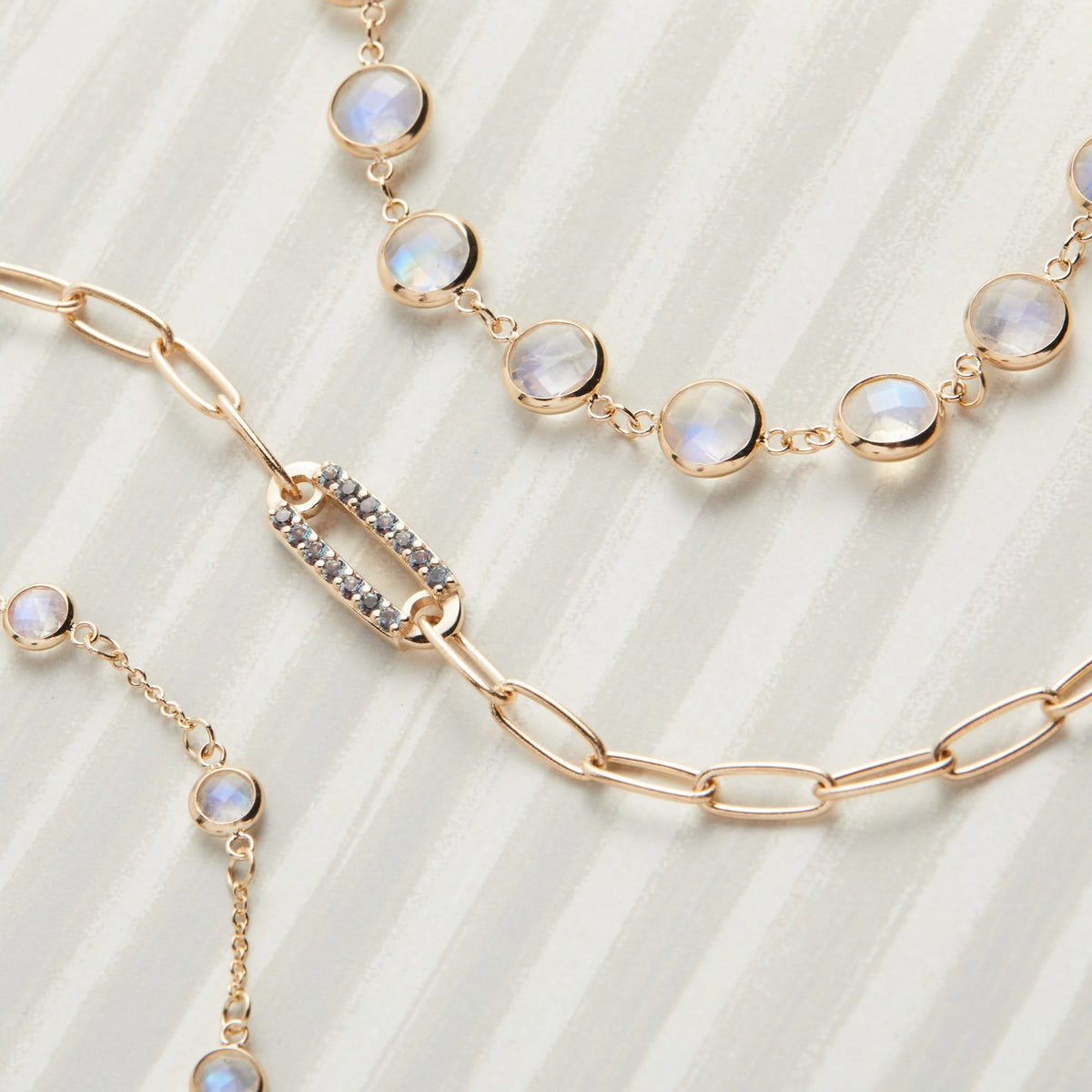 Newport Grand Moonstone Necklace in 14k Gold (June)