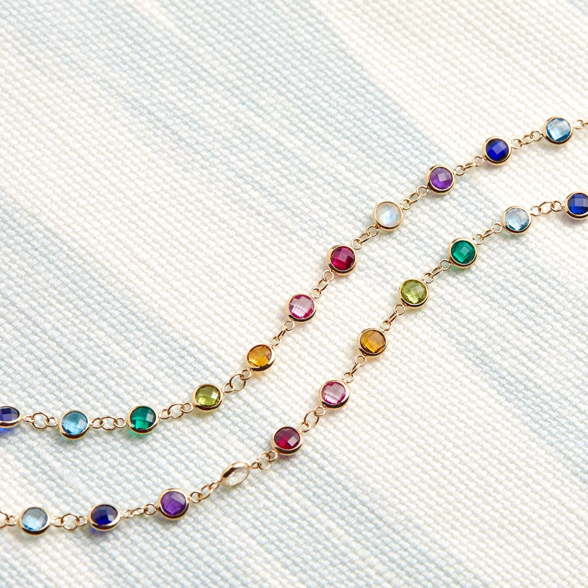 Rainbow Newport Necklace in 14k Gold