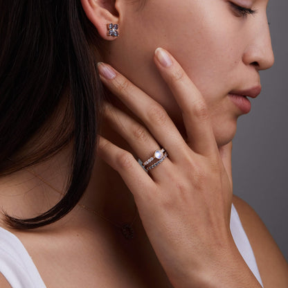 Rosecliff Grand Moonstone Ring in 14k Gold (June)