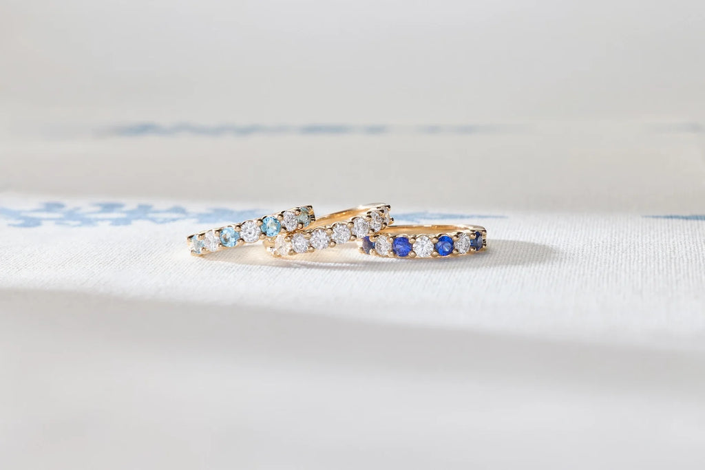 Rosecliff Luxe Birthstone Stackable Ring in 14k Gold