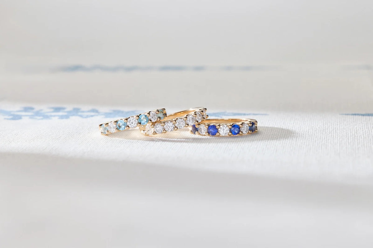 Rosecliff Luxe Birthstone Stackable Ring in 14k Gold