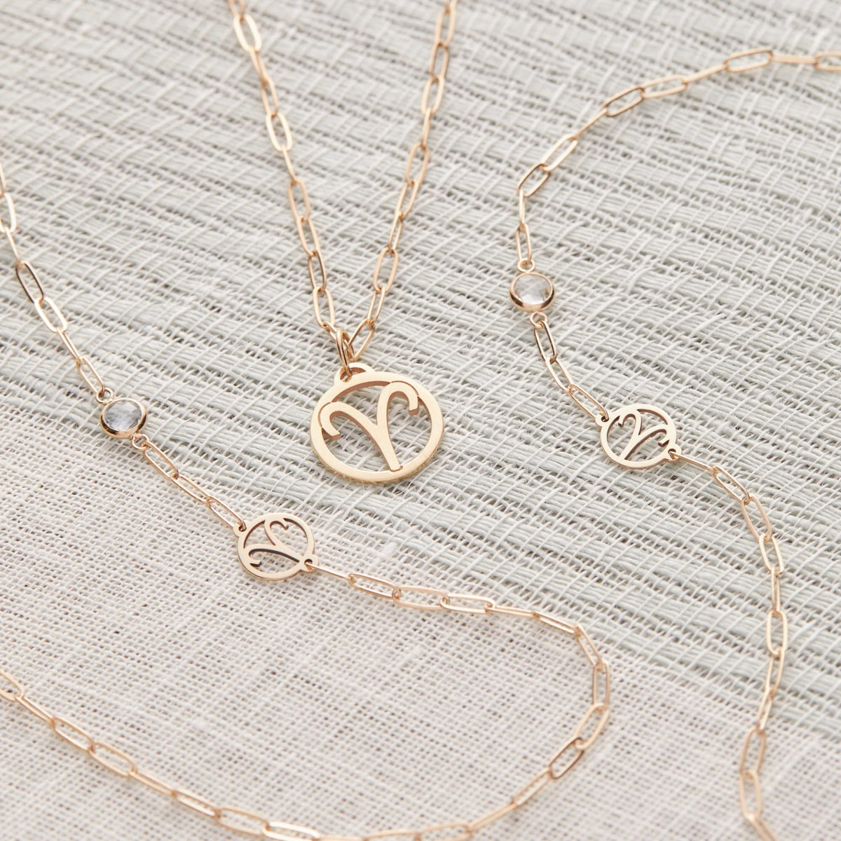 Zodiac & Birthstone Adelaide Mini Bracelet in 14k Gold