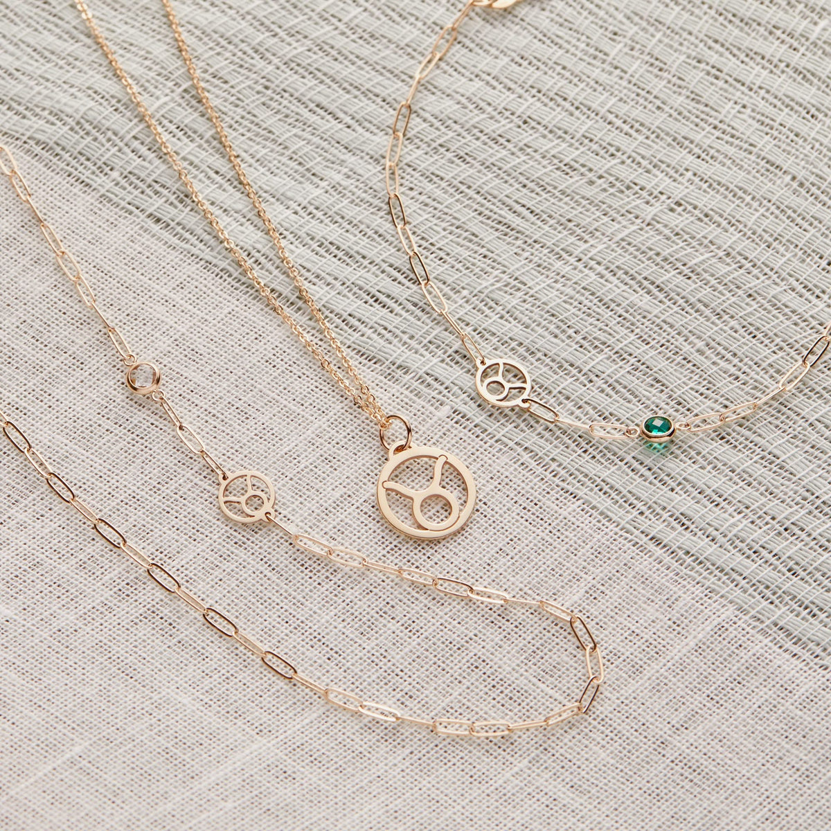 Zodiac & Birthstone Adelaide Mini Bracelet in 14k Gold