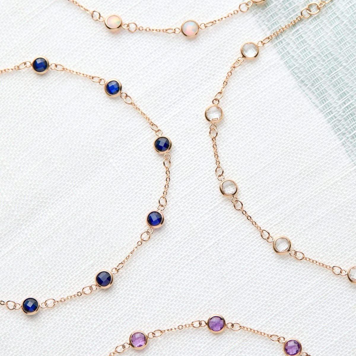 Bayberry 7 Sapphire Bracelet in 14k Gold (September)