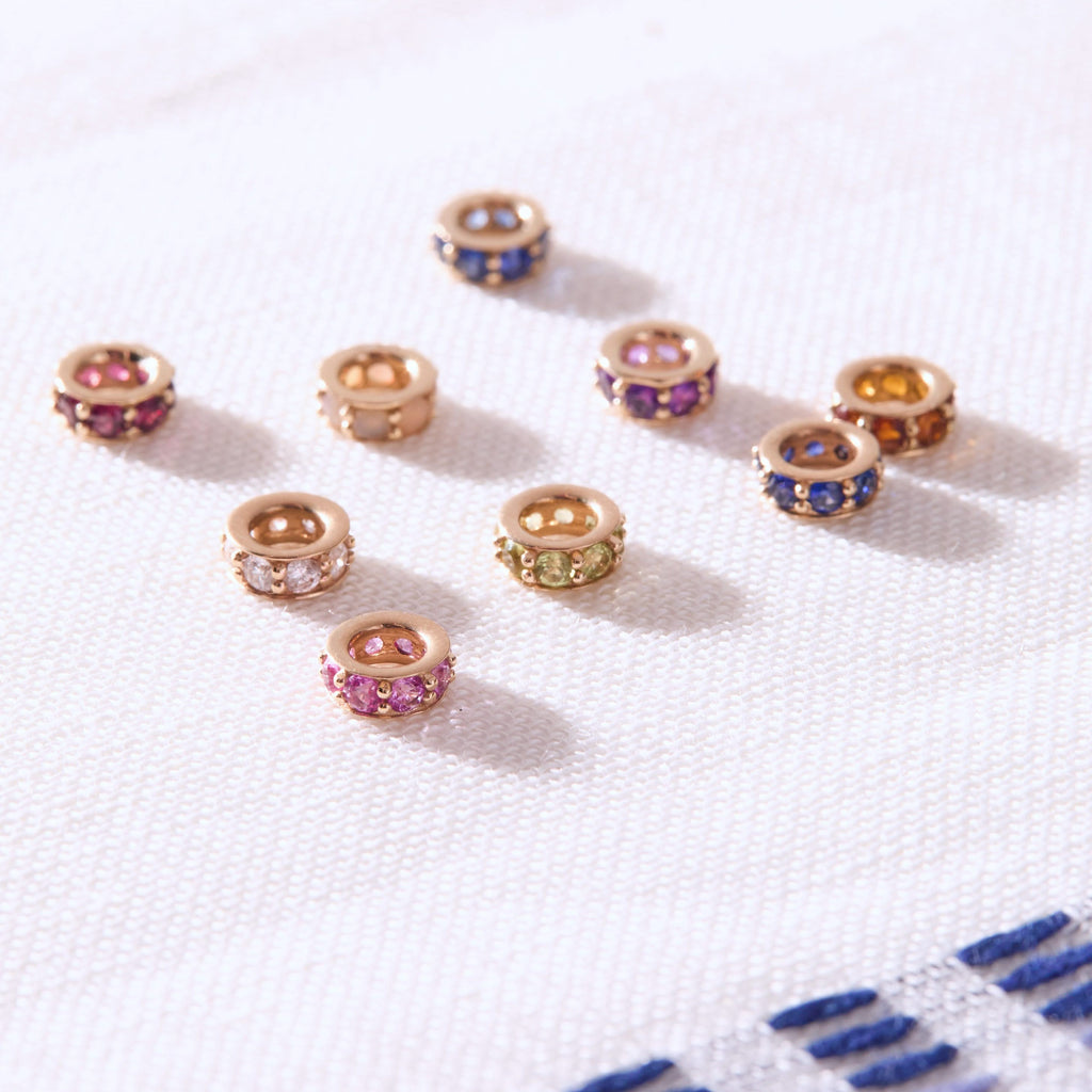 Rosecliff Ruby Bead in 14k Gold (July)