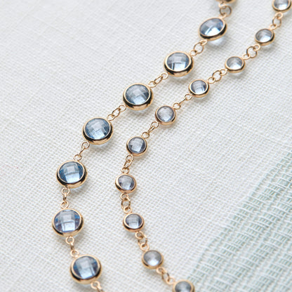 Newport Grand Aquamarine Bracelet in 14k Gold (March)