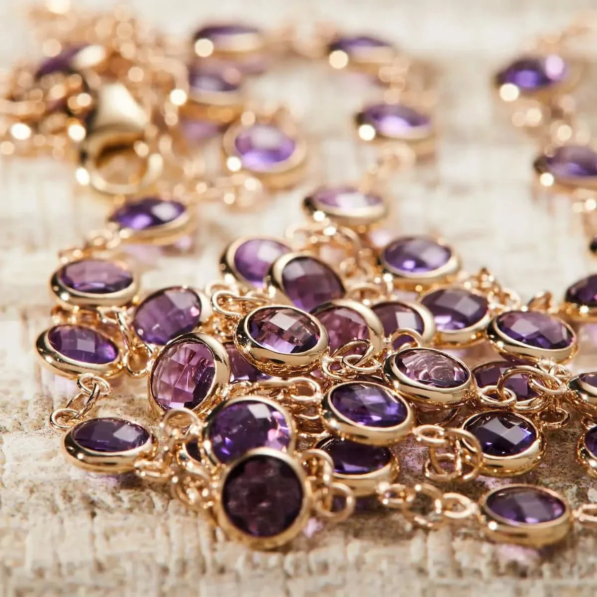 Newport Amethyst Necklace in 14k Gold (February)