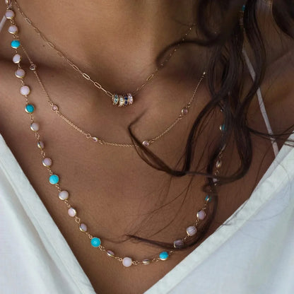Newport Grand Palm Beach Necklace in 14k Gold
