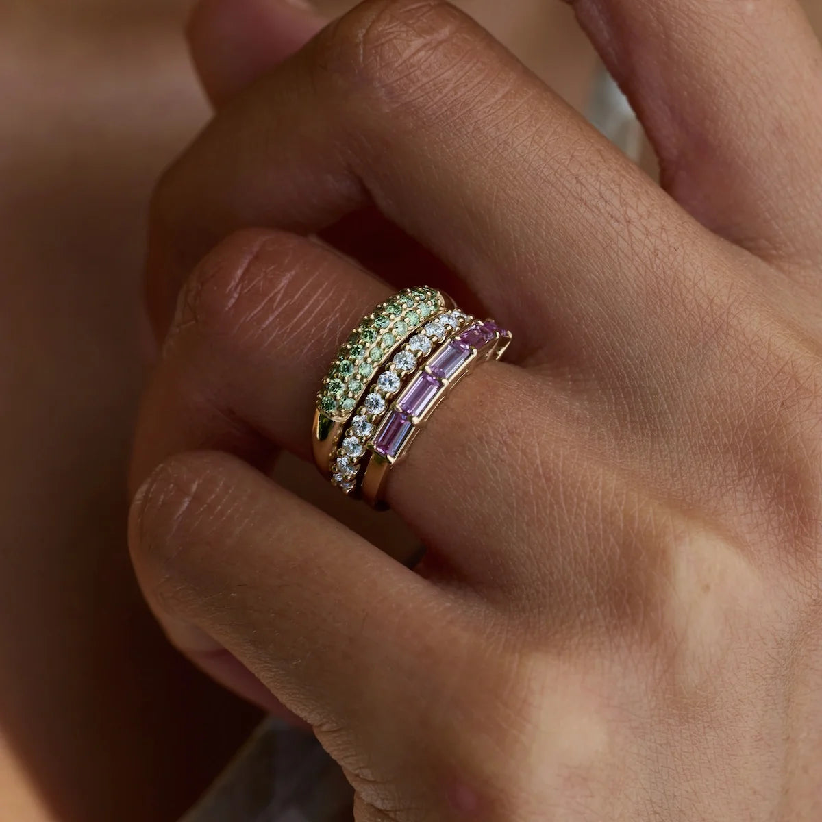 Providence Pink Sapphire Ring in 14k Gold (October)
