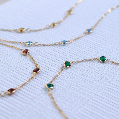 Bayberry 3 Emerald Bracelet in 14k Gold (May)
