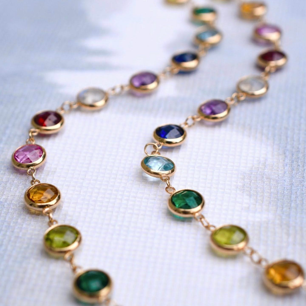 Rainbow Newport Grand Necklace in 14k Gold