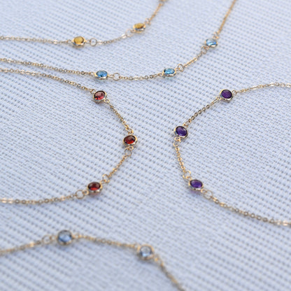 Bayberry 3 Amethyst Bracelet in 14k Gold (February)