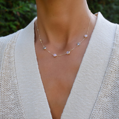 Grand 6 Birthstone Necklace in 14k Gold